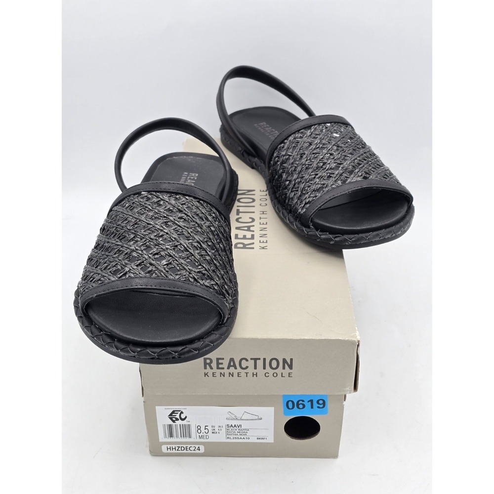 New In Box Kenneth Cole Reaction Saavi Women's Slip On Sandal - Size 8.5 - Black